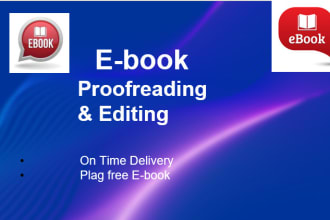 edit, proofread and paraphrase your ebooks