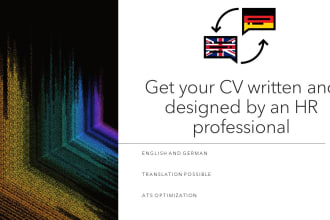 write and design your CV in english or german