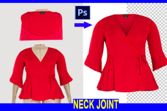 do 10 images background removal, ghost mannequin and neck joint