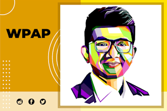 draw your photo into wpap pop art
