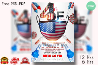 design superb 4th of july flyer within 12hrs