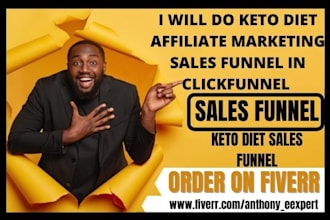 do keto diet affiliate marketing sales funnel in clickfunnel