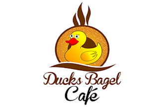 design ducks bagel cafe logo