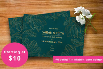 design beautiful wedding or party invitation card