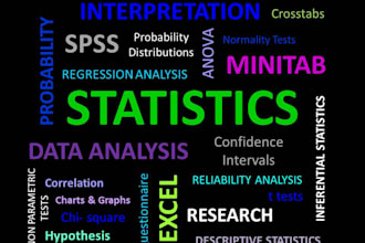 do statistical data analysis in spss, minitab, ms excel