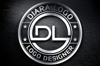 design realistic metallic silver, gold, steel or 3d logo