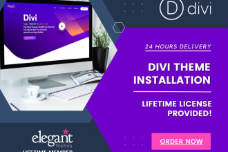install licensed divi theme, plugins and import demo layout