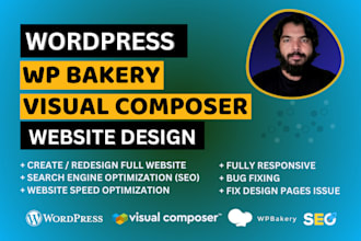 build wordpress website by wpbakery  and visual composer