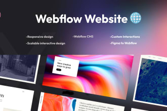 design or redesign webflow websites or convert figma to webflow website