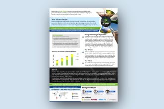 design one pager executive summary, investment teaser or capability statement