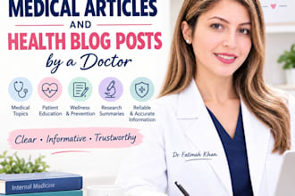 write medical articles or health blog posts as a doctor