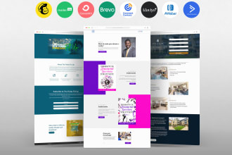 create landing page for mailchimp, mailerlite, convertkit etc