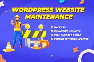 do wordpress maintenance, updates, backups, and support
