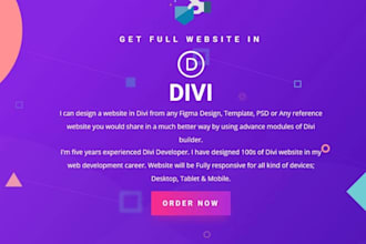 5 pages divi website design wordpress