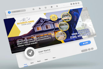 design youtube, facebook cover for pressure washing, gym, plumbing, cleaning