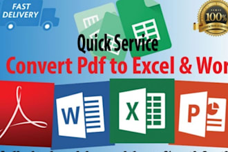 convert PDF to word and PDF to excel