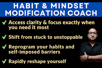 help you reprogram your habits and barriers and be your mindset coach