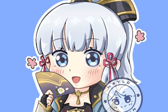 draw custom chibi anime, cartoon or games character for you