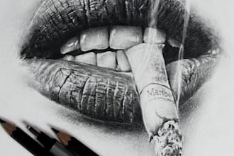 draw illustrations in pencil sketch