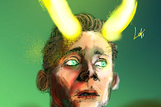 paint my style portrait of a person of your choice