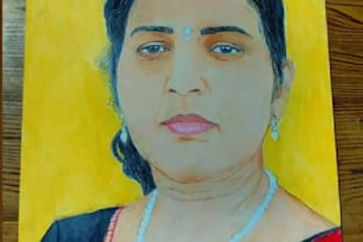 draw hand sketch and portrait