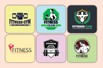 design fitness, gym, bodybuilding, and health logo