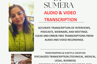 provide fast and accurate audio and video transcription