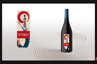 design premium luxury wine logo and elegant bottle label
