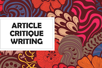 write article critiques professionaly