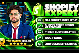 do shopify theme customization, bug fixing and custom coding