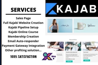 be kajabi landing page website design expert