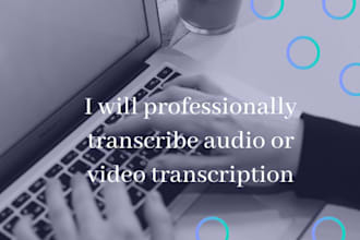 professionally transcribe audio, video and podcasts