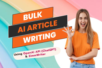 generate 100 bulk article writing through openai API