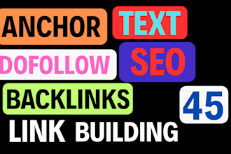 45 anchor text dofollow SEO backlinks USA link building