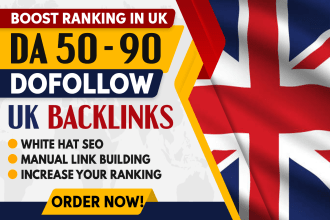 build 100 high authority UK dofollow seo backlinks service, link building