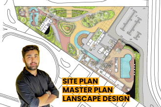 do landscape design and render your site plan or master plan