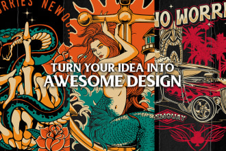 do amazing old school t shirt design for you