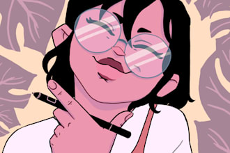 draw you a cartoon headshot for profile picture, avatar, and more