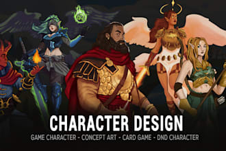 draw character sheet design, concept or illustration