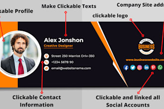 design clickable html email signature
