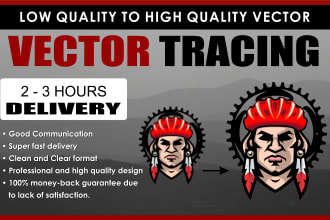 convert, trace your low resolution image into vectorize image