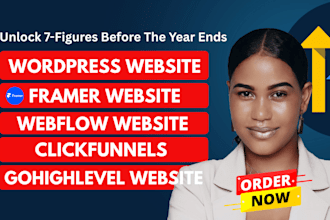 build webflow website, framer website, gohighlevel  clickfunnels sales funnels