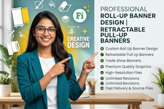 do roll up banner design, retractable pull up banner for you