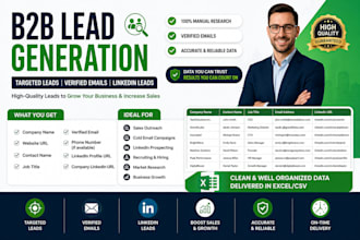 build targeted b2b leads, linkedin leads and verified email lists