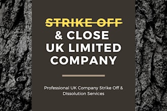 strike off, close, dissolve UK limited company