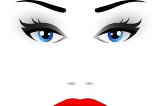 make beautiful eyelash brow, beauty makeup, lip gloss, cosmetic and beauty logo