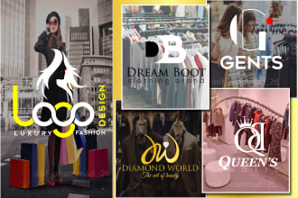 do luxury fashion and urban clothing brand streetwear logo design