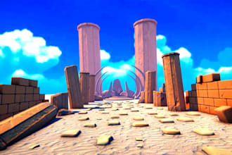 3d model and texture game environment assets