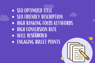 write SEO product descriptions for ecommerce stores and marketplaces