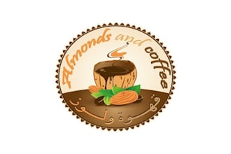 design almonds and coffee with a new logo